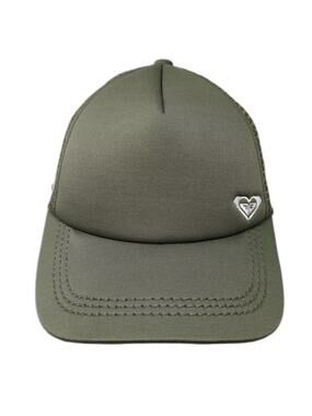 Roxy Green Trucker Hat One Size Mesh Snapback Embroidered Logo Adjustable OS